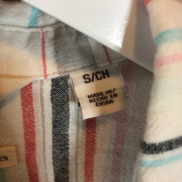 Weatherproof Front Knot Linen Button Up Top Small - Picture 9 of 16